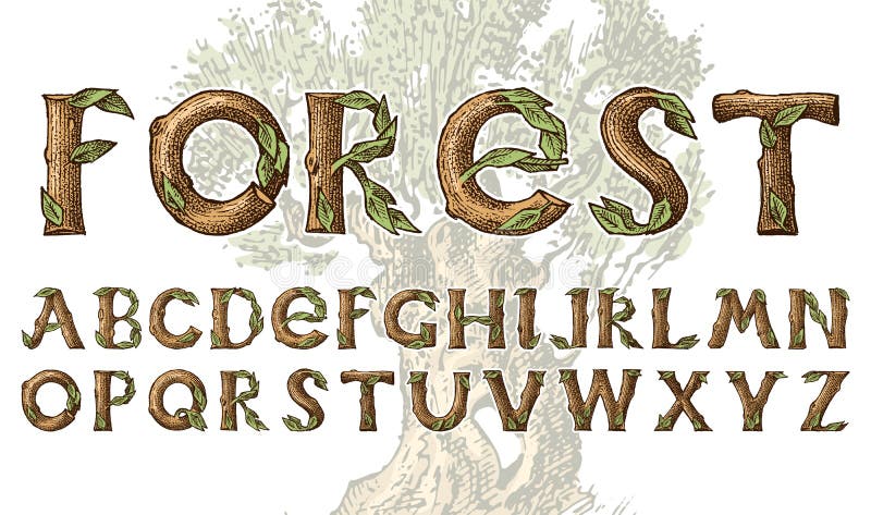 Decorative alphabet typographic poster Royalty Free Vector