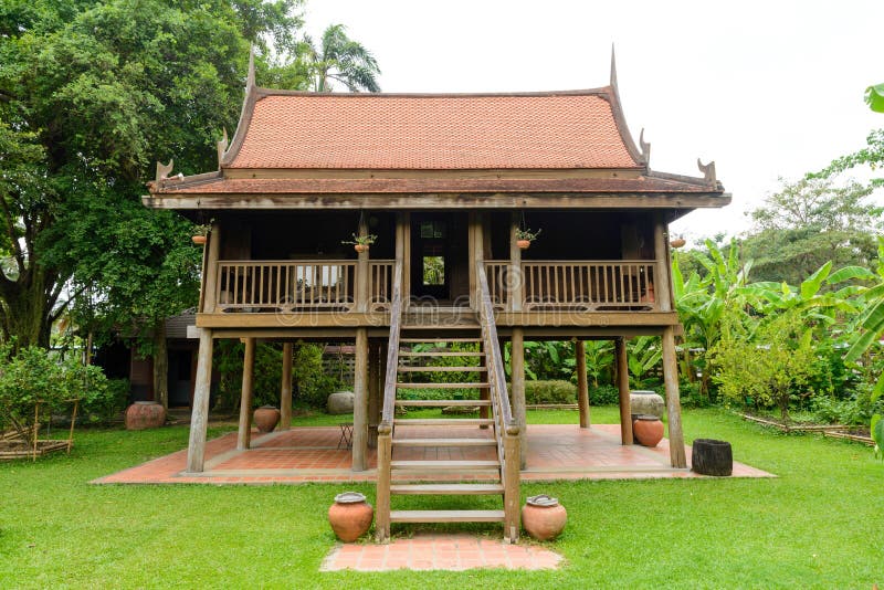 Antique Wood House of Thailand Style Stock Image Image of hotel