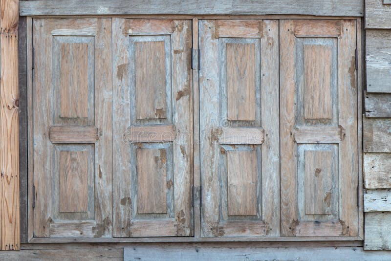 Antique wooden doors and windows.