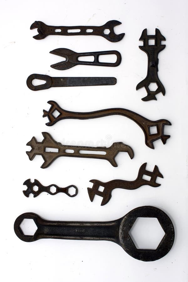 Antique wrenches stock image. Image of tool, background 13538283
