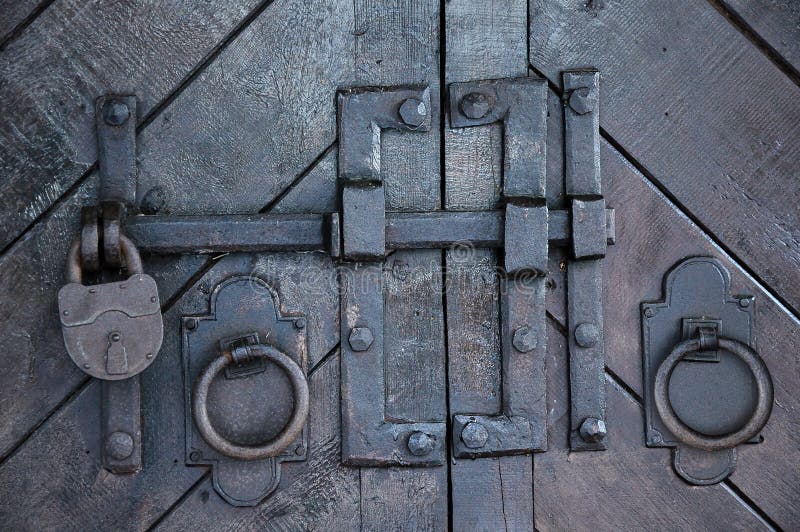 Antique Wrought Iron Door Hardware Stock Photo Image of furniture