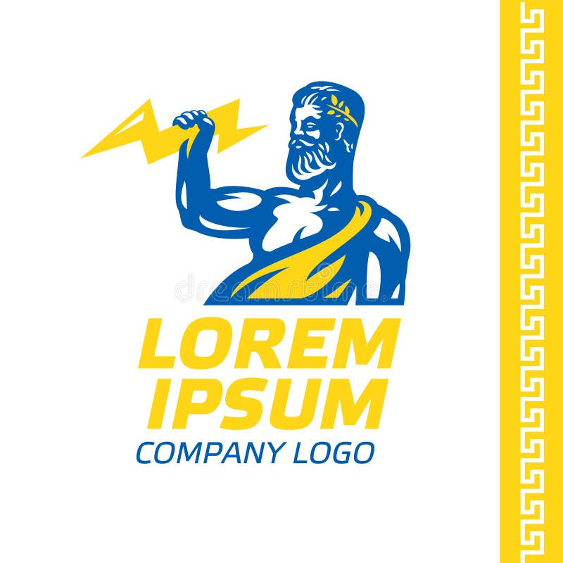 Antique Zeus With Lightning In Hand Logo Company For The Installation Of Electrical Networks Stock Vector Illustration Of Beard Graphic Antique Zeus With Lightning In Hand Logo Company For The Installation Of Electrical Networks Stock Vector Illustration Of Beard Graphic
