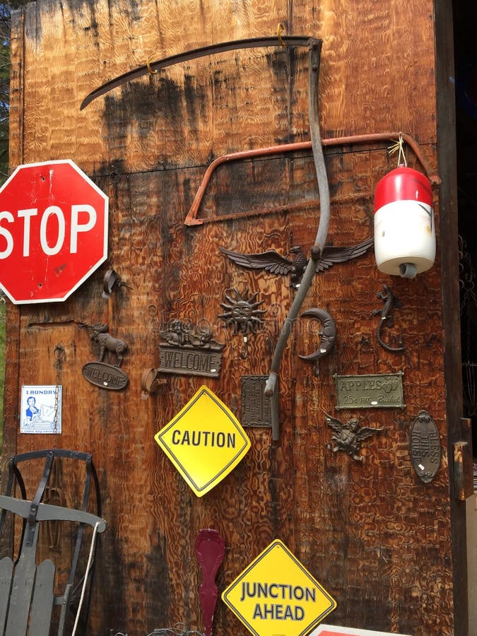 Antiques on display stock image. Image of barn, items 54610727