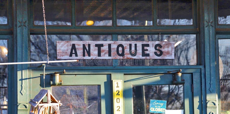 Antiques Shop Welcome Sign