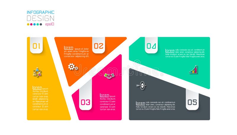 Antivari identifica infographic con 5 punti illustrazione vettoriale