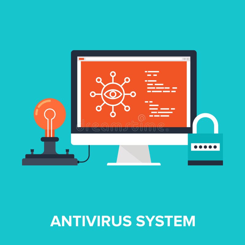 Antivirus system ilustracji Antivirus system ilustracji