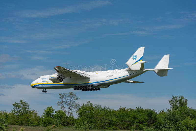 AN-225 Antonov Mriya departed from the Kyiv-Antonov-2 International Airport to perform commercial cargo shipping flight. AN-225 is the world`s largest transport aircraft. June 2021. AN-225 Antonov Mriya departed from the Kyiv-Antonov-2 International Airport to perform commercial cargo shipping flight. AN-225 is the world`s largest transport aircraft. June 2021