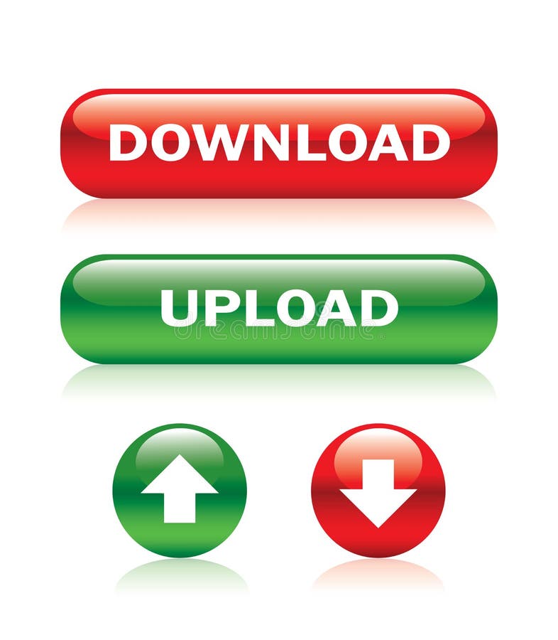 Antriebskraft- und Downloadtasten stock abbildung Antriebskraft- und Downloadtasten stock abbildung