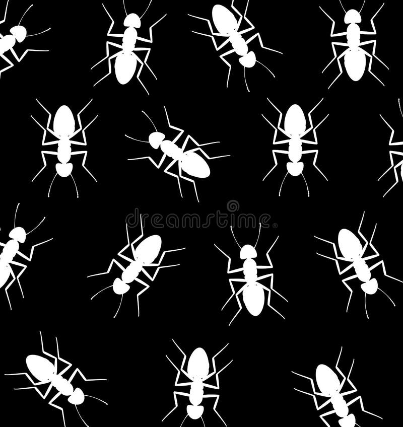 Ants Pattern Background stock illustration