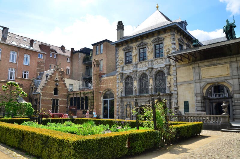 Antwerp, Belgium - May 10, 2015: Tourist visit Rubenshuis (Rubens House) in Antwerp.