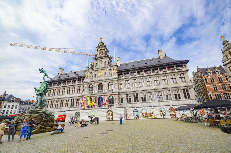 Antwerp grote markt ville square antwerpen belgium photo stock