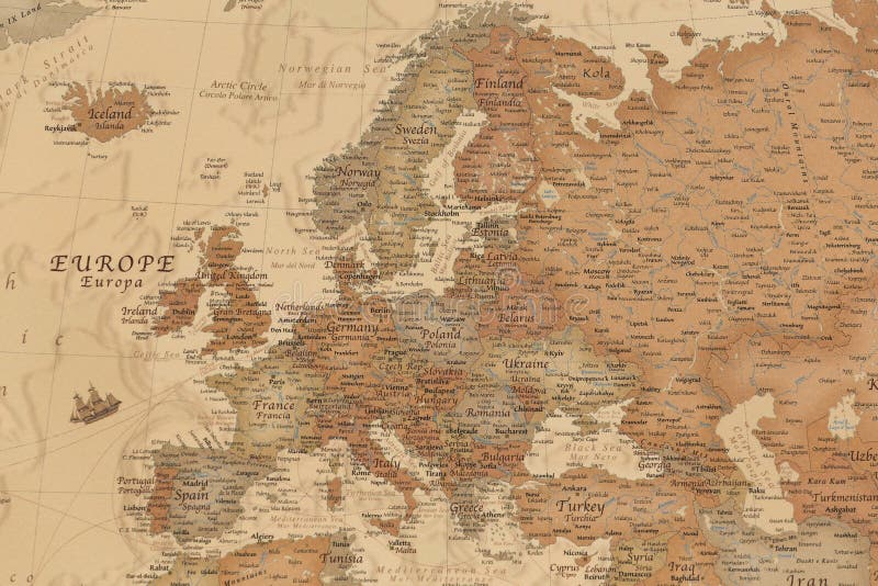 Antyczna geograficzna mapa Europa