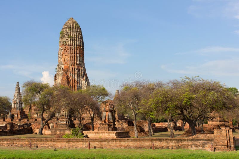 Antyczna stupa przy Wata Phra baranu świątynią, Ayutthaya, Tajlandia obraz royalty free Antyczna stupa przy Wata Phra baranu świątynią, Ayutthaya, Tajlandia obraz royalty free