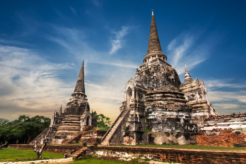 Antyczne Buddyjskie pagód ruiny ayutthaya Thailand obrazy stock Antyczne Buddyjskie pagód ruiny ayutthaya Thailand obrazy stock
