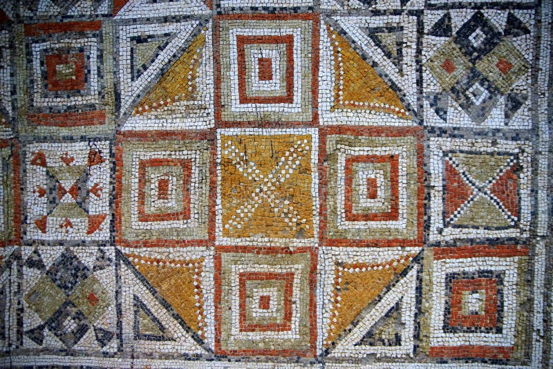Antyczne Romańskie mozaik płytki