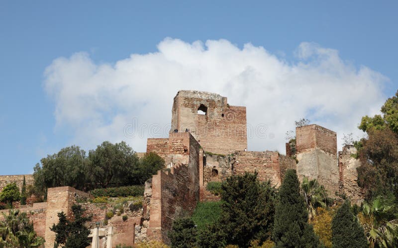 Antyczny moorish forteca w Malaga