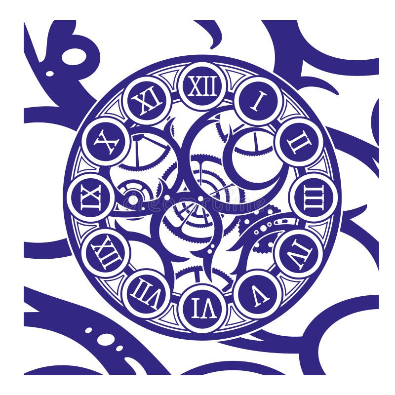 Antyka zegar robić selectable metal części ungroupable cogs i również zwrócić corel ilustracji wektora royalty ilustracja Antyka zegar robić selectable metal części ungroupable cogs i również zwrócić corel ilustracji wektora royalty ilustracja
