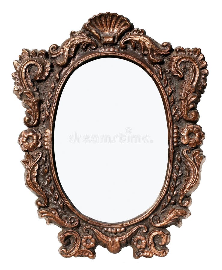 Decorative antique frame isolated on white. Decorative antique frame isolated on white