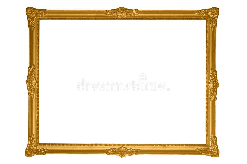 Isolated antique gold frame, put your picture in it. Isolated antique gold frame, put your picture in it