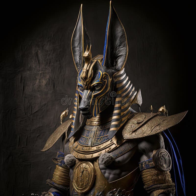 Anubis God Warrior, Antropomorphized, in Armour, Generative Ai Stock ...