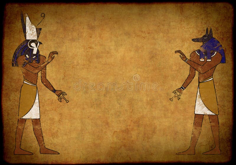 Anubis and Horus stock illustration. Illustration of egyptian 11079415