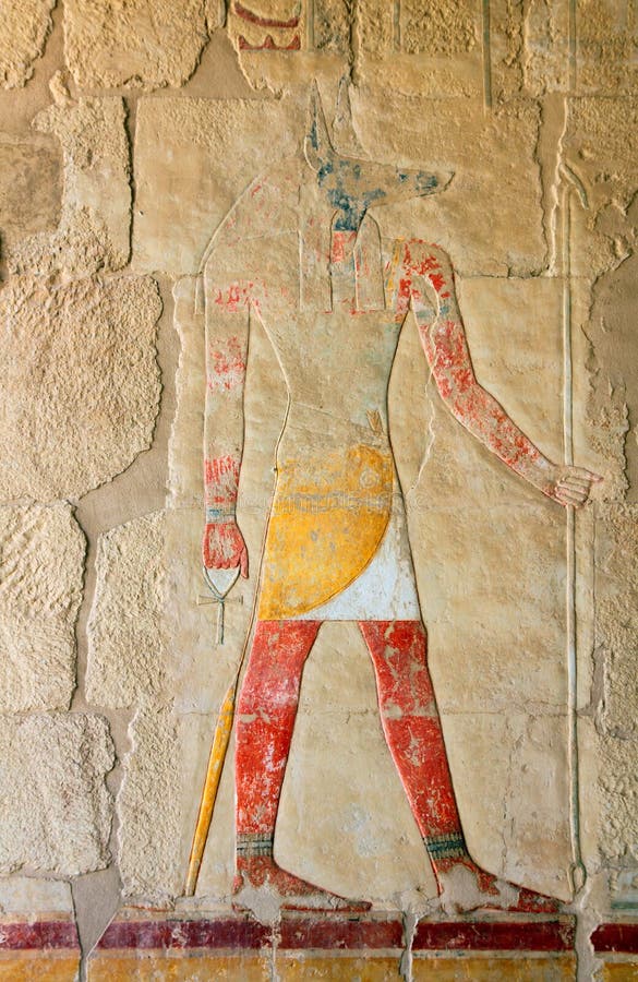 Anubis - imagen antigua del color de Egipto foto de archivo libre de regalías Anubis - imagen antigua del color de Egipto foto de archivo libre de regalías