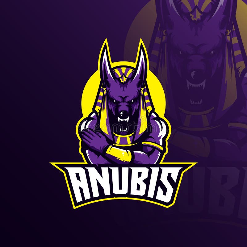 Anubis logo maskotki projekta wektor z nowożytnym ilustracyjnym pojęcie stylem dla odznaki, emblemata i tshirt druku, gniewni anu ilustracji Anubis logo maskotki projekta wektor z nowożytnym ilustracyjnym pojęcie stylem dla odznaki, emblemata i tshirt druku, gniewni anu ilustracji