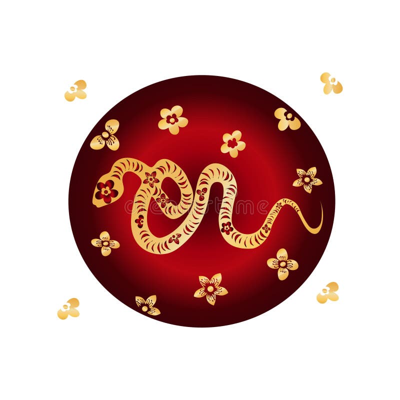Anul nou chinezesc al ilustrației vectorului fără șerpi. Anul nou al Chinei