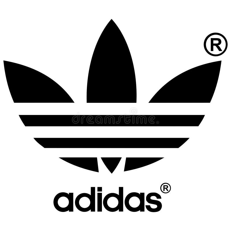Logotipo De Adidas En El Fondo Blanco Foto editorial - de identidad,