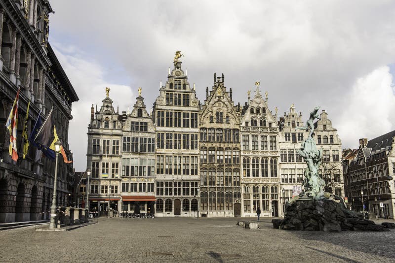 ANVERS - 2 février 2015 Anvers, Grote Markt photos libres de droits