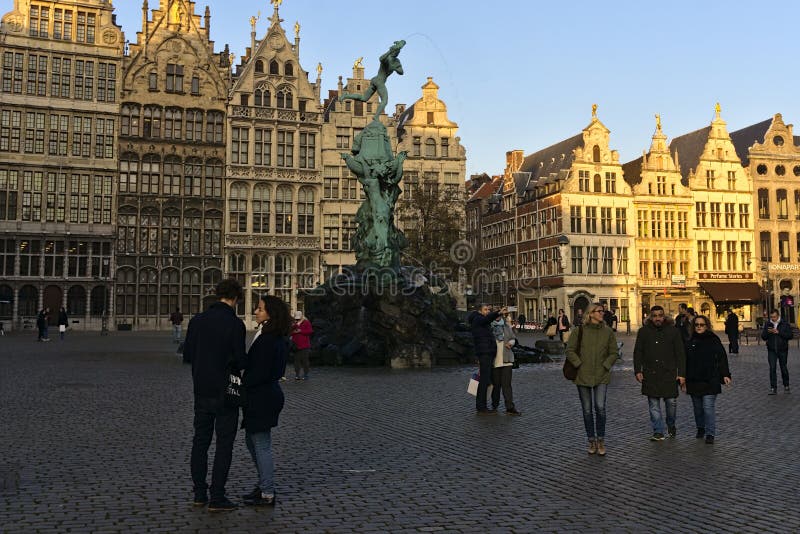 Anvers grote markt anvers belgique image stock