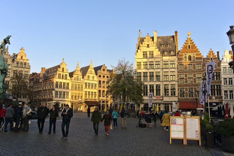 Anvers grote markt anvers belgique images stock