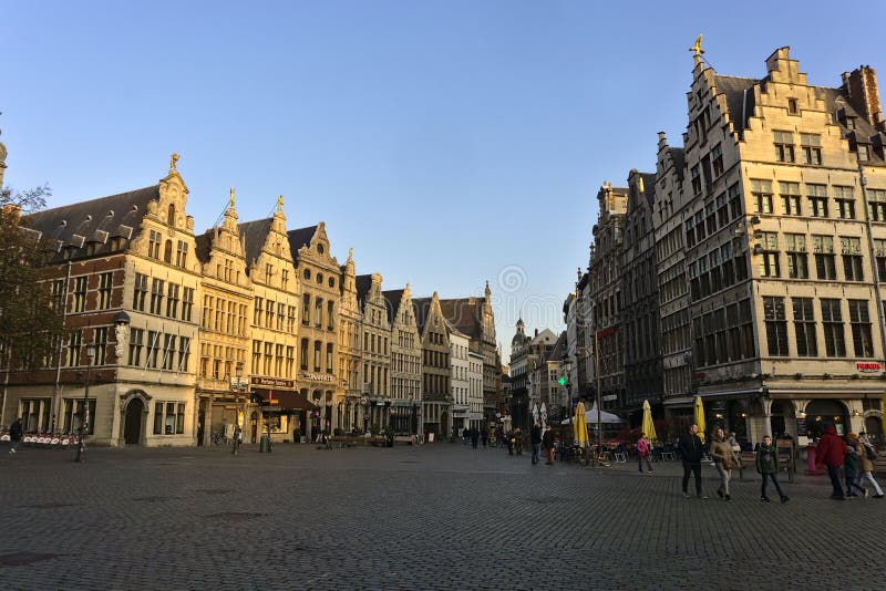 Anvers grote markt et la place en belgique image libre de droits