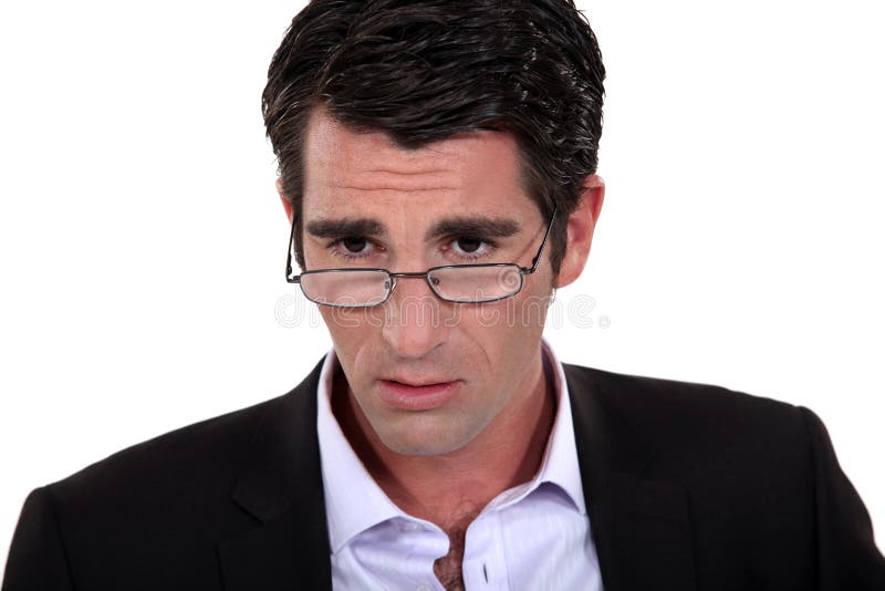 An anxious businessman. royalty free stock photography An anxious businessman. royalty free stock photography