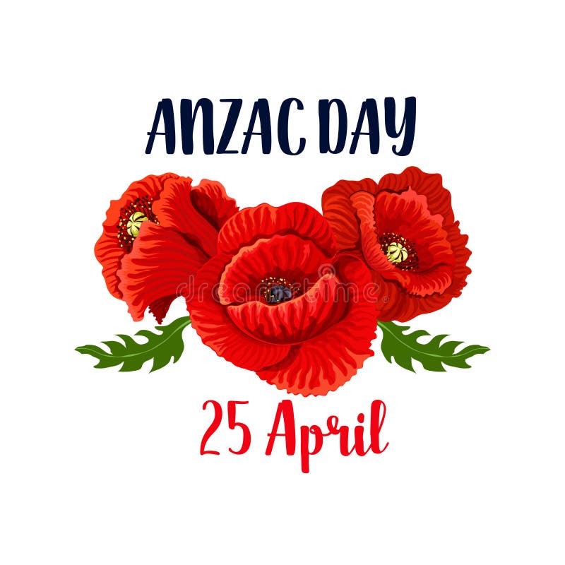 Anzac Day-papaver vector 25 April Australian pictogram royalty-vrije illustratie Anzac Day-papaver vector 25 April Australian pictogram royalty-vrije illustratie