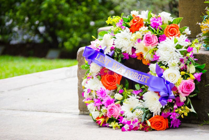 ANZAC Floral Wreath le jour de souvenir photo libre de droits ANZAC Floral Wreath le jour de souvenir photo libre de droits