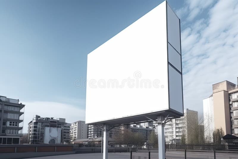 Anzeigenfläche für öffentliche Einkaufszentren oder Geschäftszentren als leere leere, weiße Mockupsignatur vektor abbildung