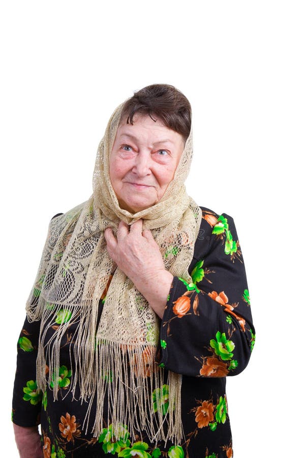 Anziana con un foulard