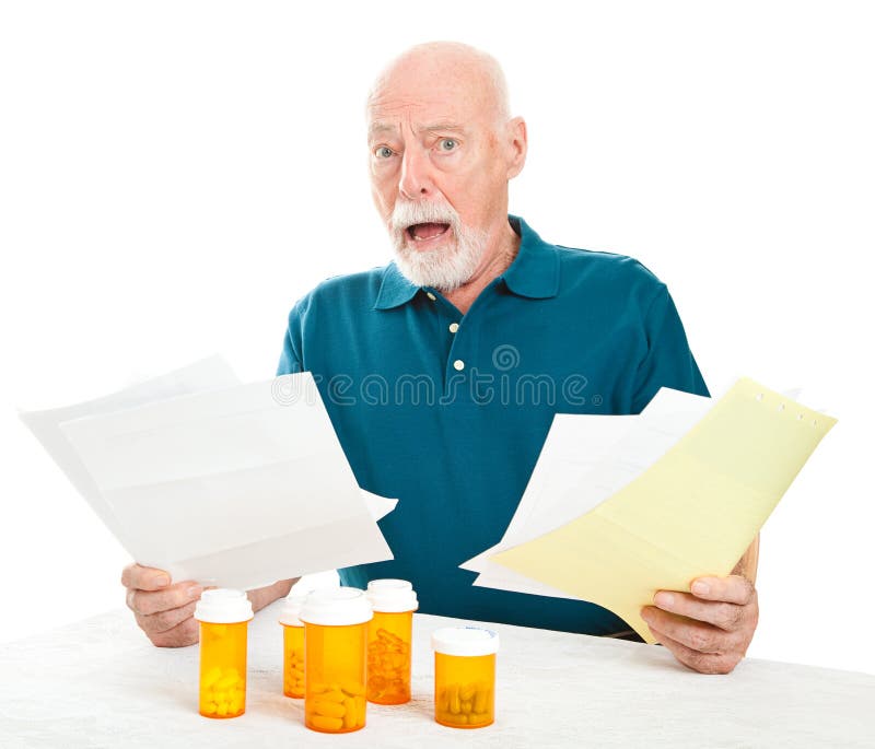 Anziano enorme dai costi medici immagini stock libere da diritti Anziano enorme dai costi medici immagini stock libere da diritti