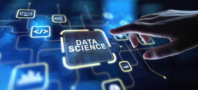 Análisis e interpretación de datos complejos de proyección de datos en una pantalla virtual Concepto de negocios y tecnología fotos de archivo