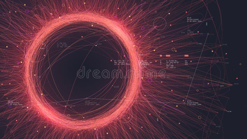 Análisis luster de tecnología futurista estructura plexus de polígonos presentación de negocios visualización de red de grandes da ilustración del vector