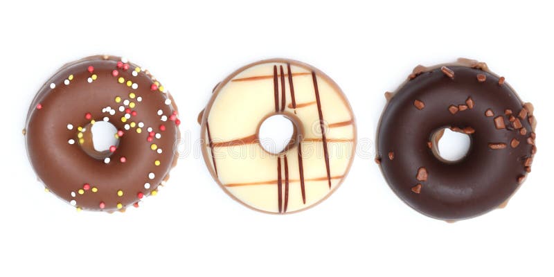 Donuts de chocolate imagens de stock
