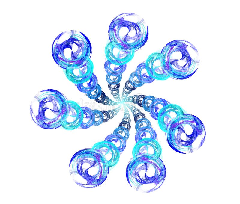 Anéis formando espiral ilustração stock