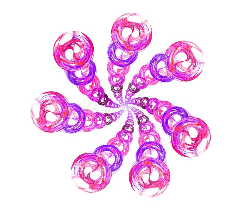 Anéis rosa púrpura ilustração stock