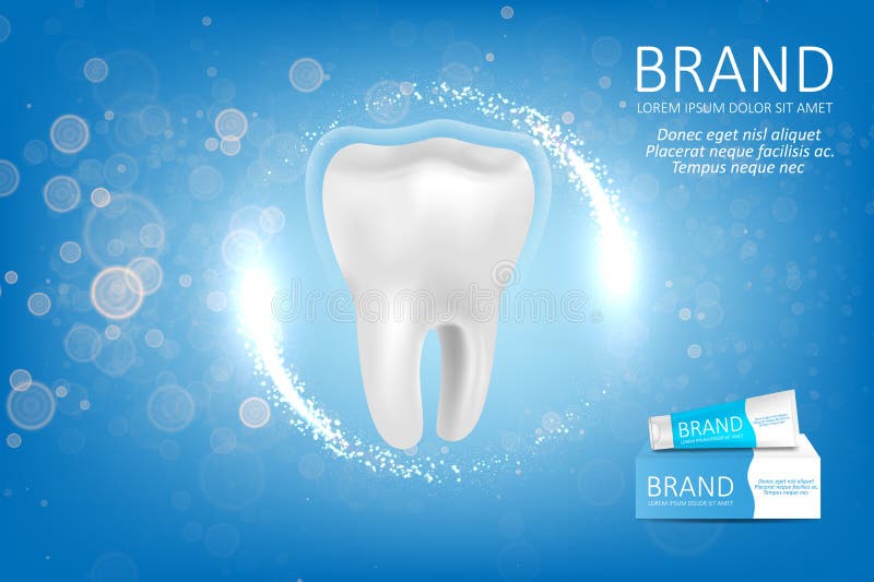 Anúncio do dentífrico do alvejante ilustração royalty free Anúncio do dentífrico do alvejante ilustração royalty free
