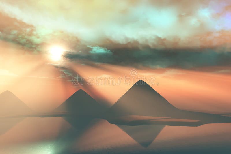 Ao longo do Nilo ilustração stock