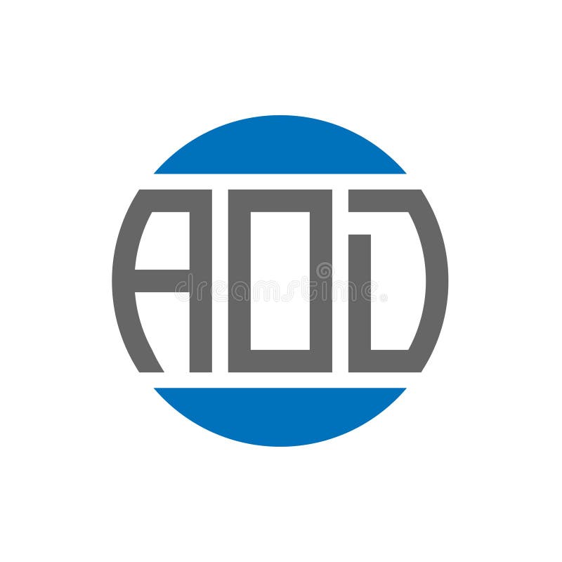 AOD Letter Logo Design on White Background. AOD Creative Initials