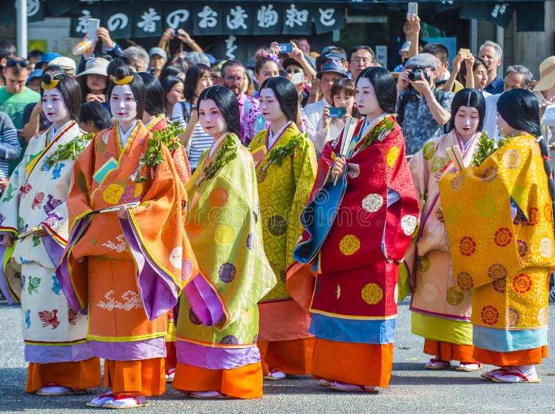 Aoi Matsuri in Kyoto Japan editorial stock photo. Image of celebration ...