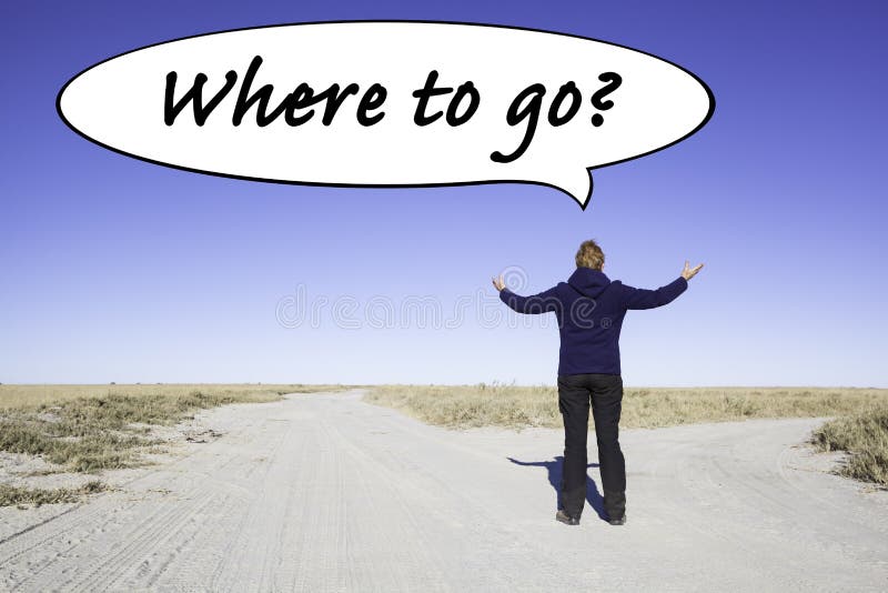 Para onde ir fotografia de stock royalty free