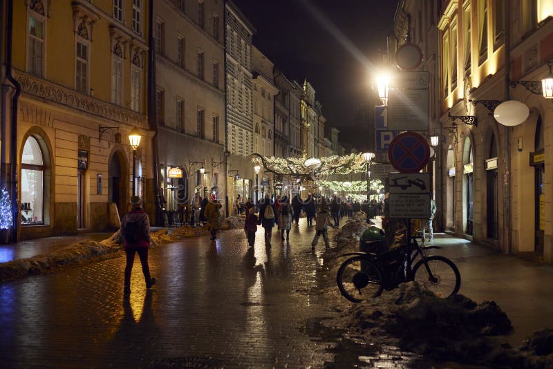 Bedst bestøver fuldstændig Krakow Florianska Street Night Stock Photos - Free & Royalty-Free Stock  Photos from Dreamstime